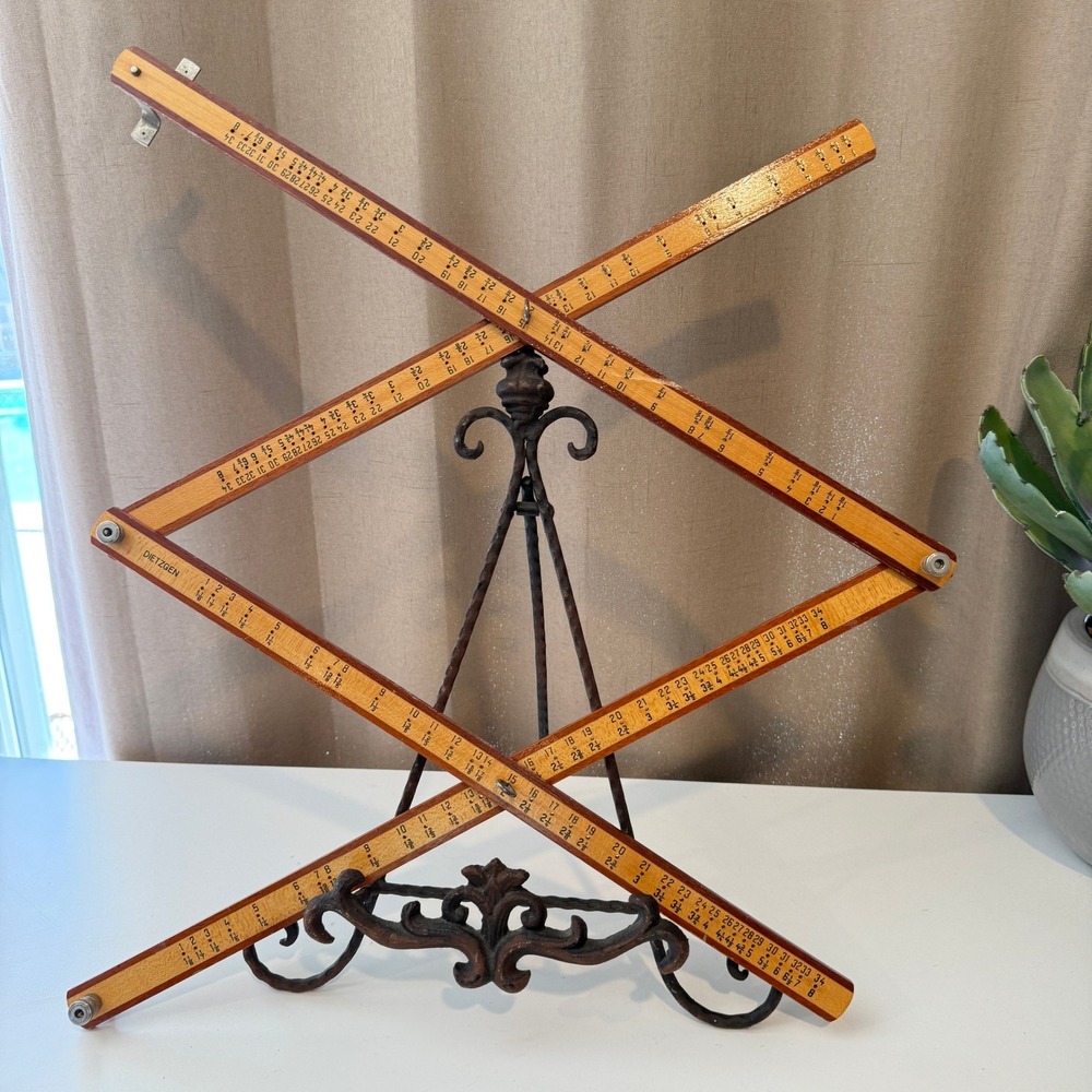 Vintage Dietgen Wooden Pantograph Drafting Tool Collapsible Industrial Decor